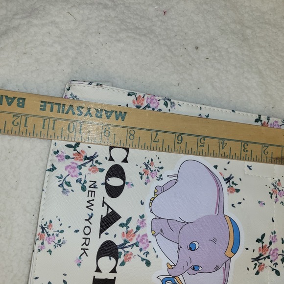 Coach x Disney Dumbo Tote Bag Floral Canvas Red Handles Limited‎ Edition - Picture 9 of 10